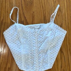 Altar'd State White Floral Women's Top